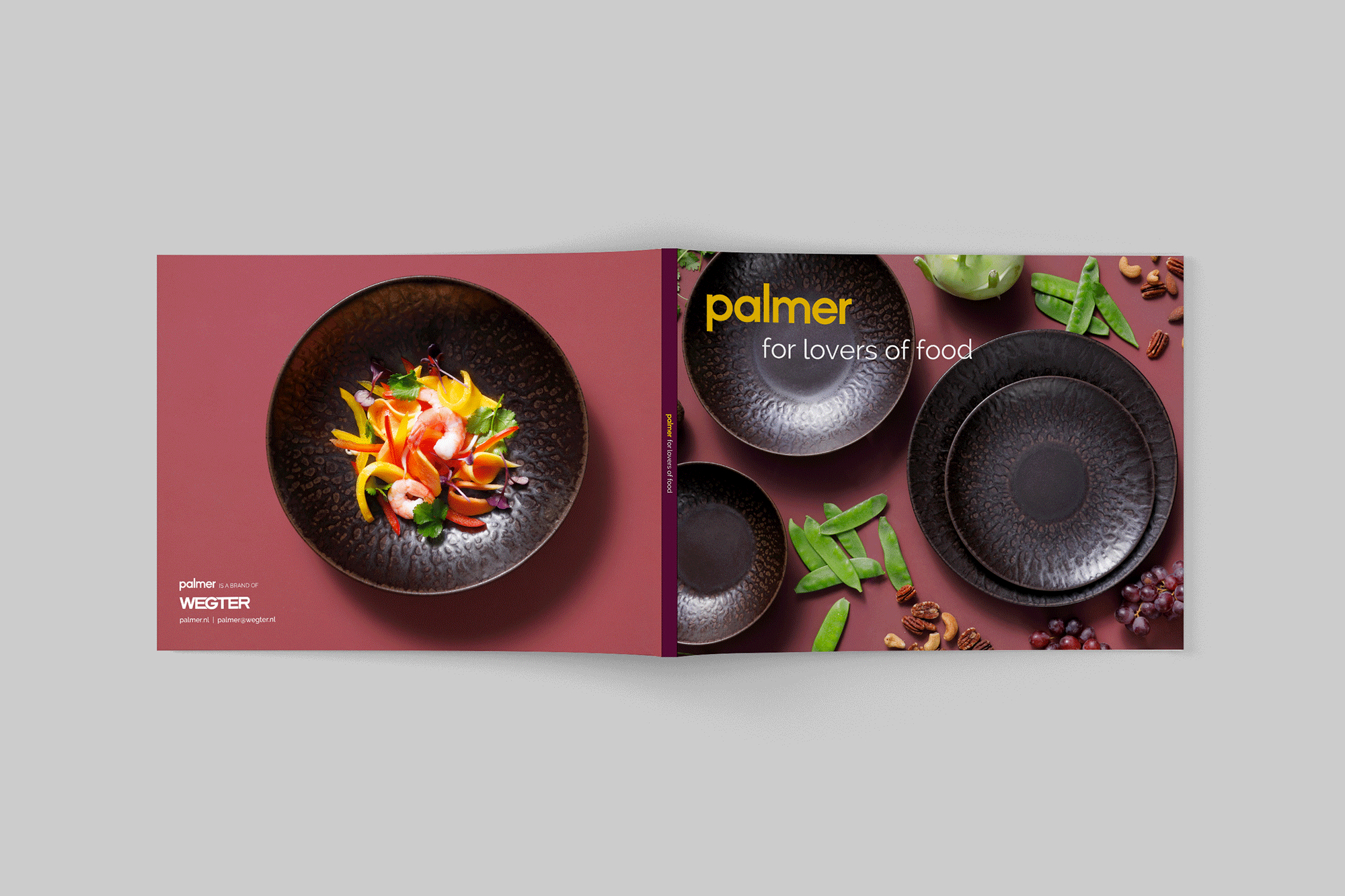 magazine ontwerp palmer omslag over servies